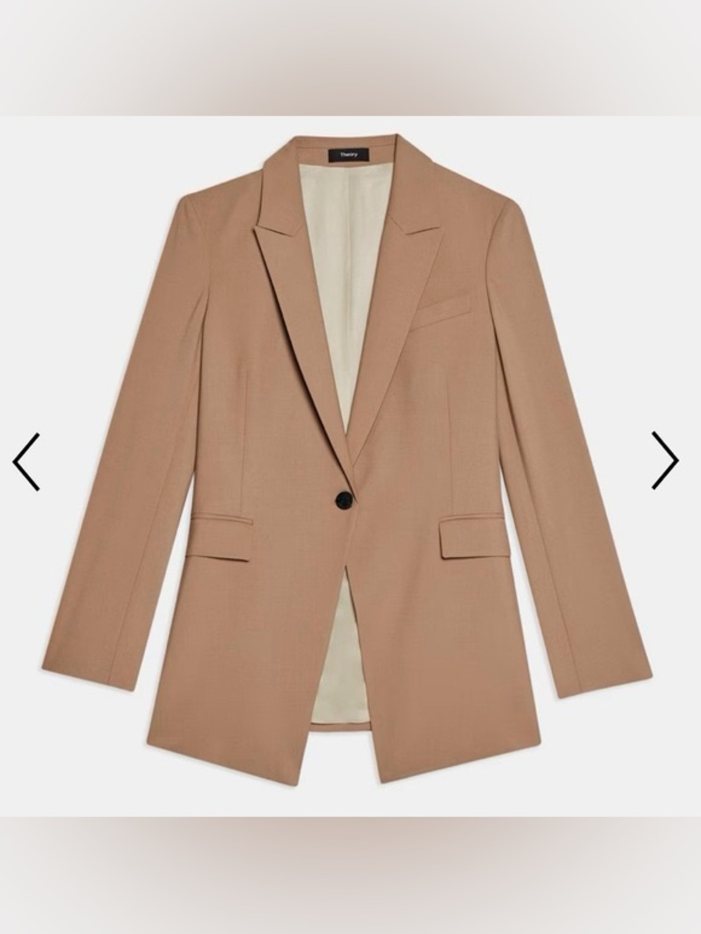 Theory Etiennette Tan Traceable Wool Blazer